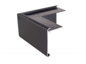 100mm face GRP felt trim x 65mm fixing arm External Corner