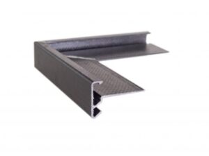 GRP asphalt trim: 47.5mm face x 75mm fixing arm External corner