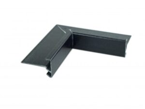 GRP asphalt trim: 47.5mm face x 75mm fixing arm Internal corner