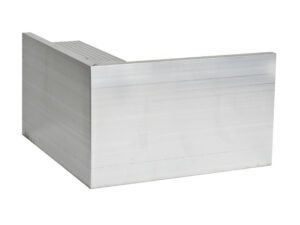 Aluminium trim 110mm face x 64mm fixing arm External Corner