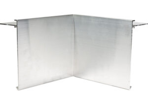 Aluminium Roof Trim: 150mm Face x 64mm Fixing Arm Internal corner