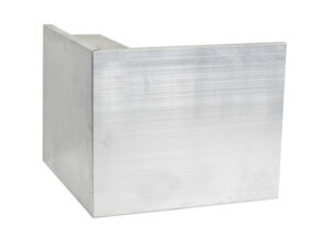 Aluminium Roof Trim: 150mm Face x 64mm Fixing Arm External corner