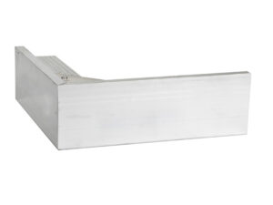 Aluminium Roof Trim: 60mm Face x 64mm Fixing Arm, External corner