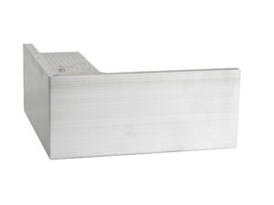 Aluminium Roof Trim: 80mm Face x 64mm Fixing Arm  External corner