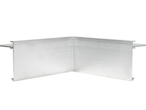 Aluminium Roof Trim: 80mm Face x 64mm Fixing Arm Internal corner
