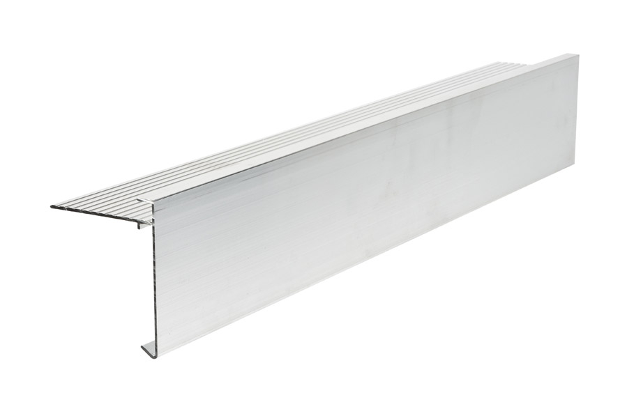 Aluminium Roof Trim: 80mm Face x 64mm Fixing Arm, 3m Long.